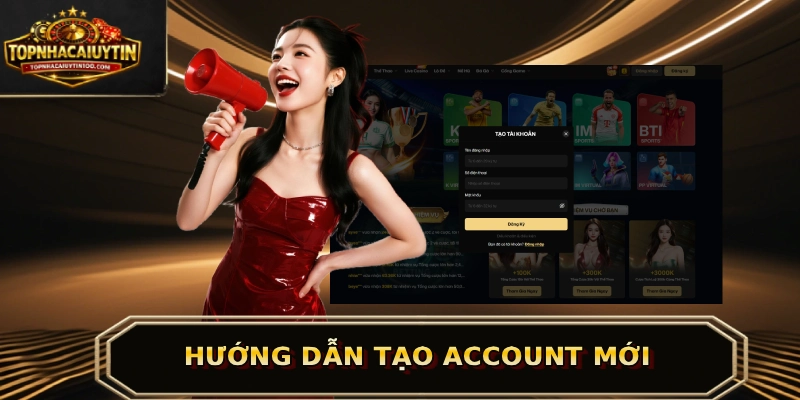 Hướng dẫn tạo account mới